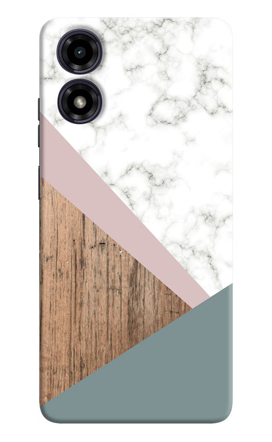 Marble wood Abstract Moto G04 Hard Case Back Cover by Casekaro