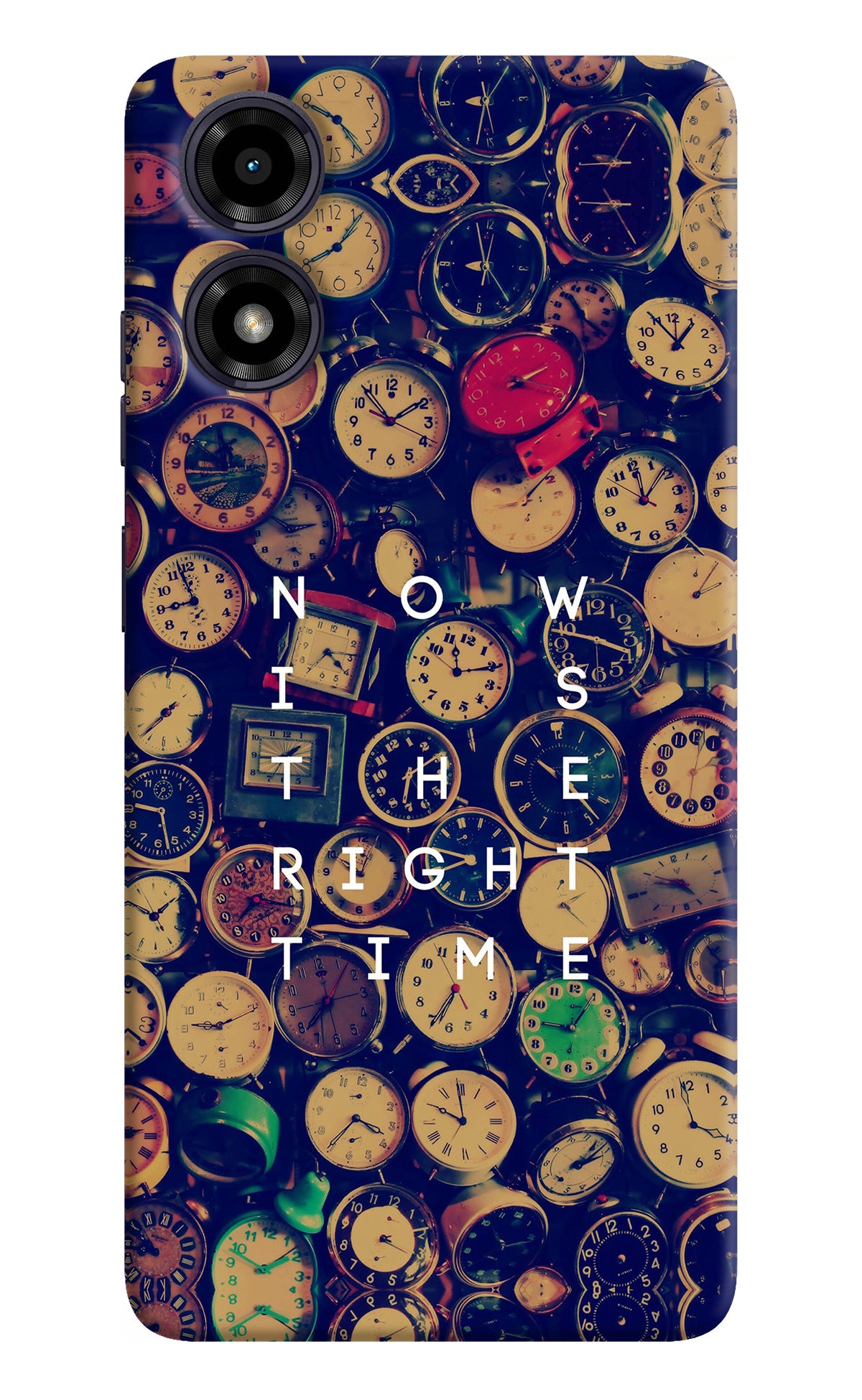 Now is the Right Time Quote Moto G04 Back Cover