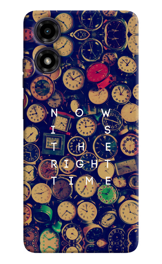 Now is the Right Time Quote Moto G04 Hard Case Back Cover by Casekaro
