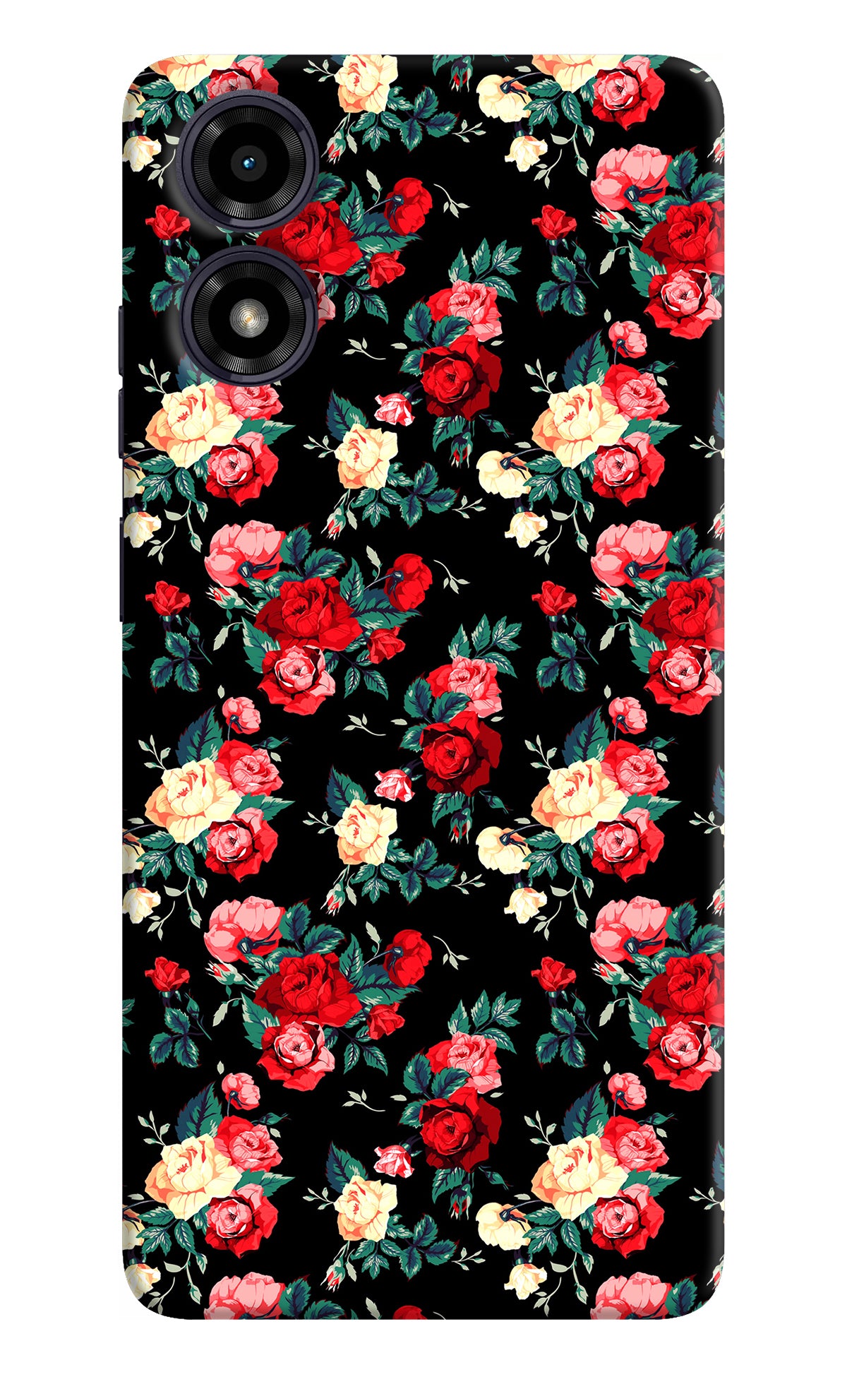 Rose Pattern Moto G04 Back Cover