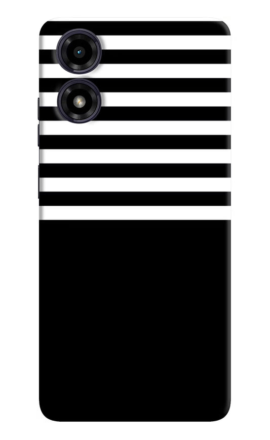 Black and White Print Moto G04 Hard Case Back Cover by Casekaro