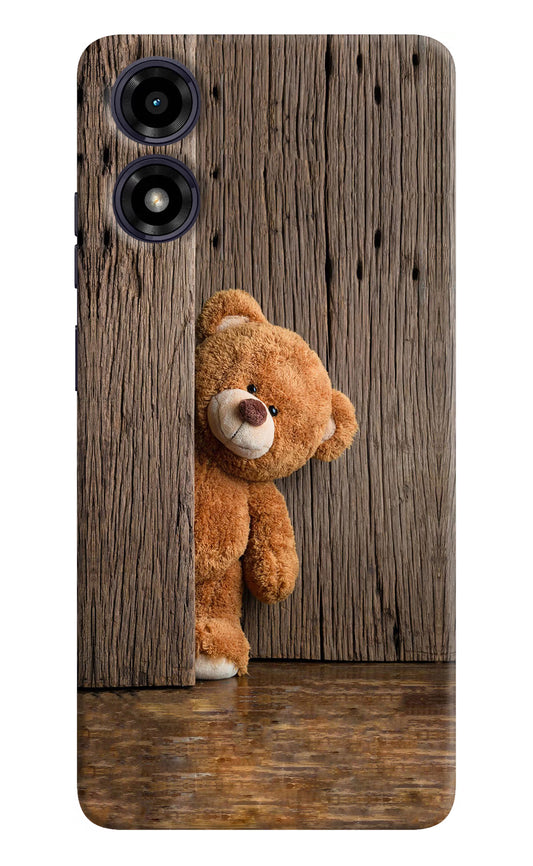 Teddy Wooden Moto G04 Hard Case Back Cover by Casekaro
