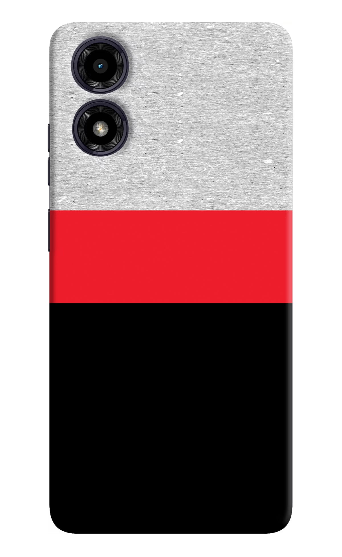 Tri Color Pattern Moto G04 Hard Case Back Cover by Casekaro