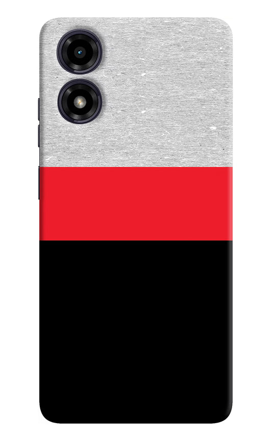 Tri Color Pattern Moto G04 Hard Case Back Cover by Casekaro