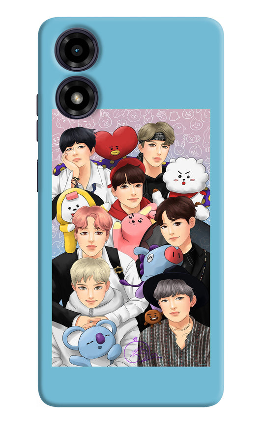 BTS with animals Moto G04 Back Cover