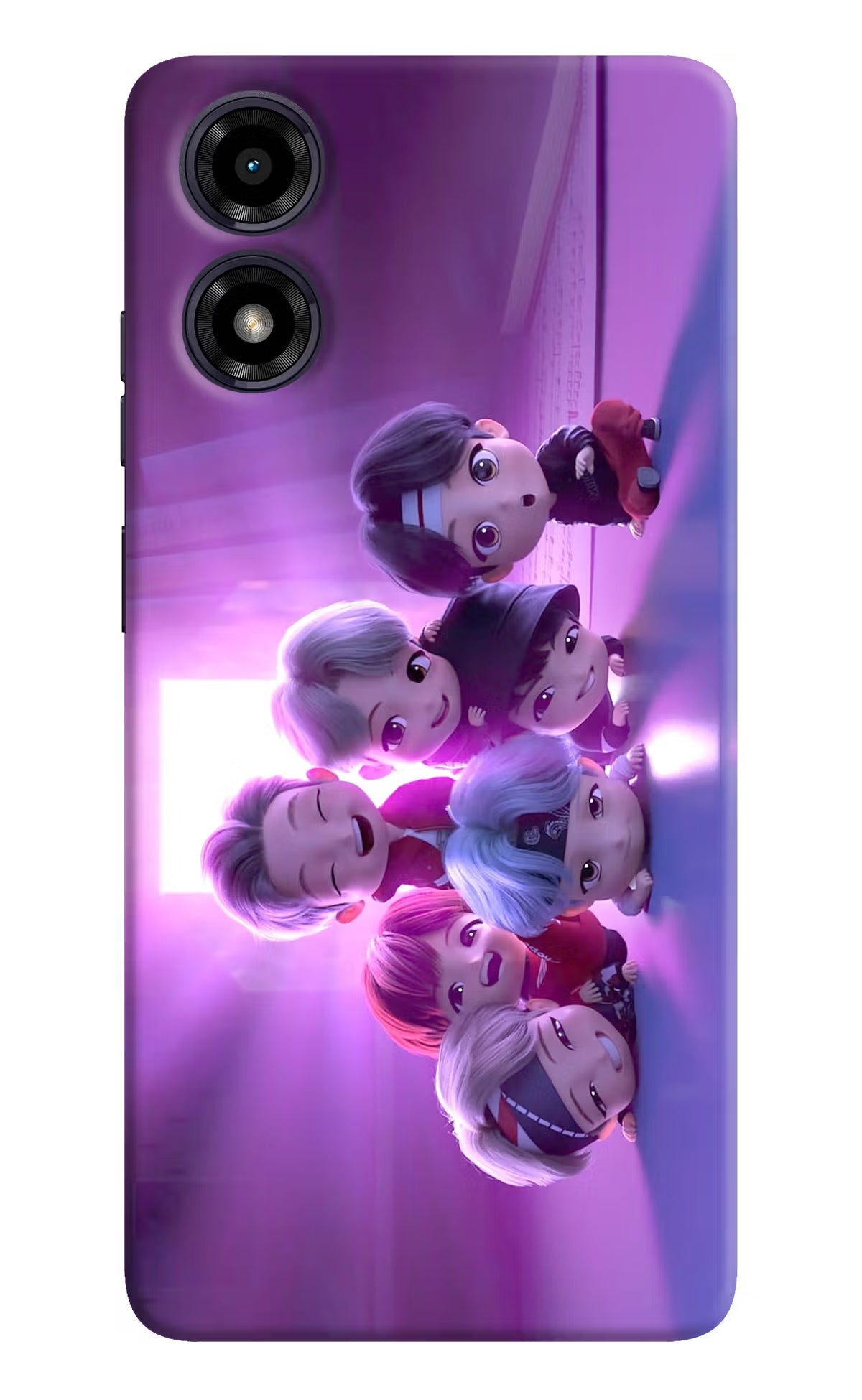 BTS Chibi Moto G04 Hard Case Back Cover by Casekaro