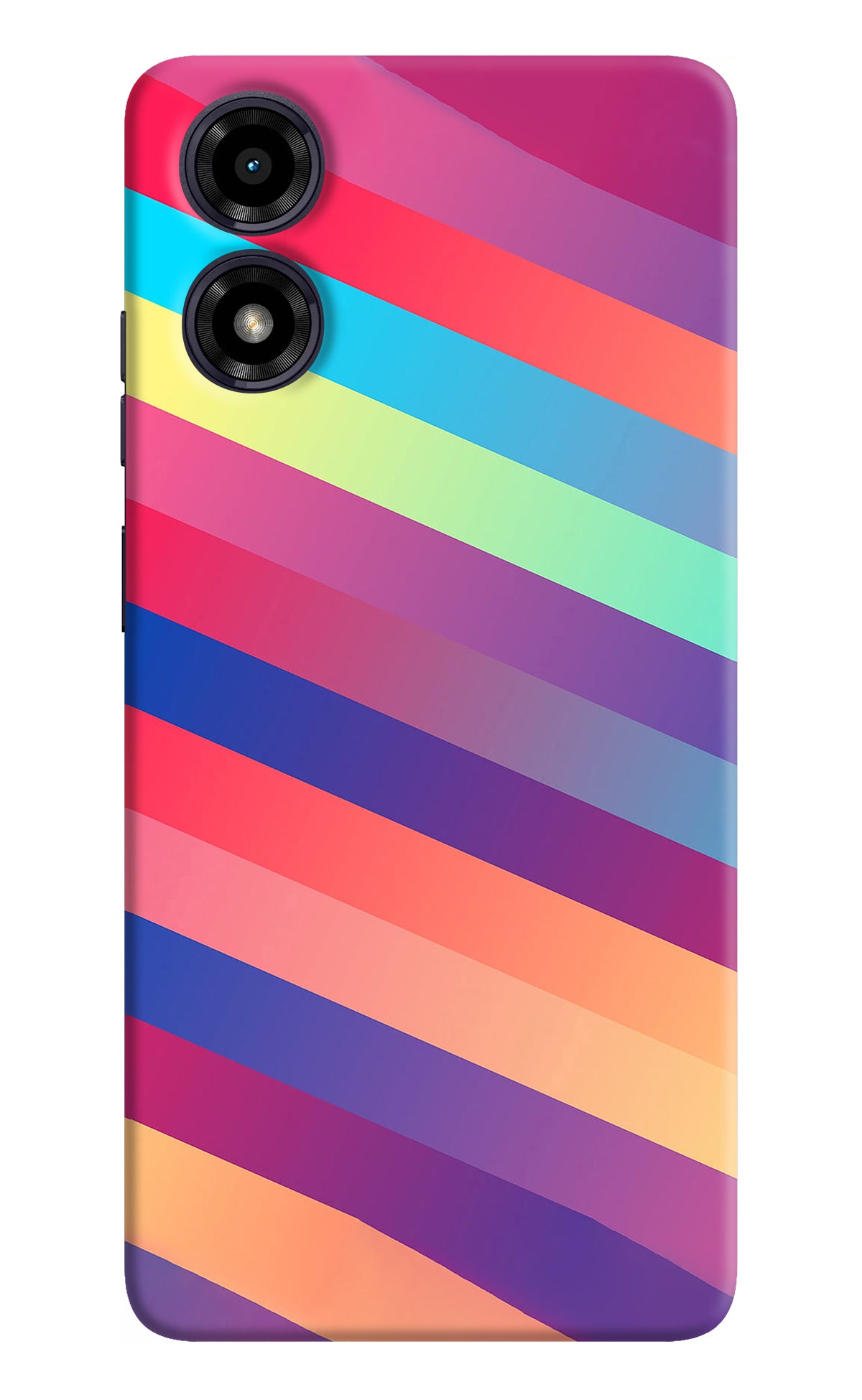 Stripes color Moto G04 Back Cover