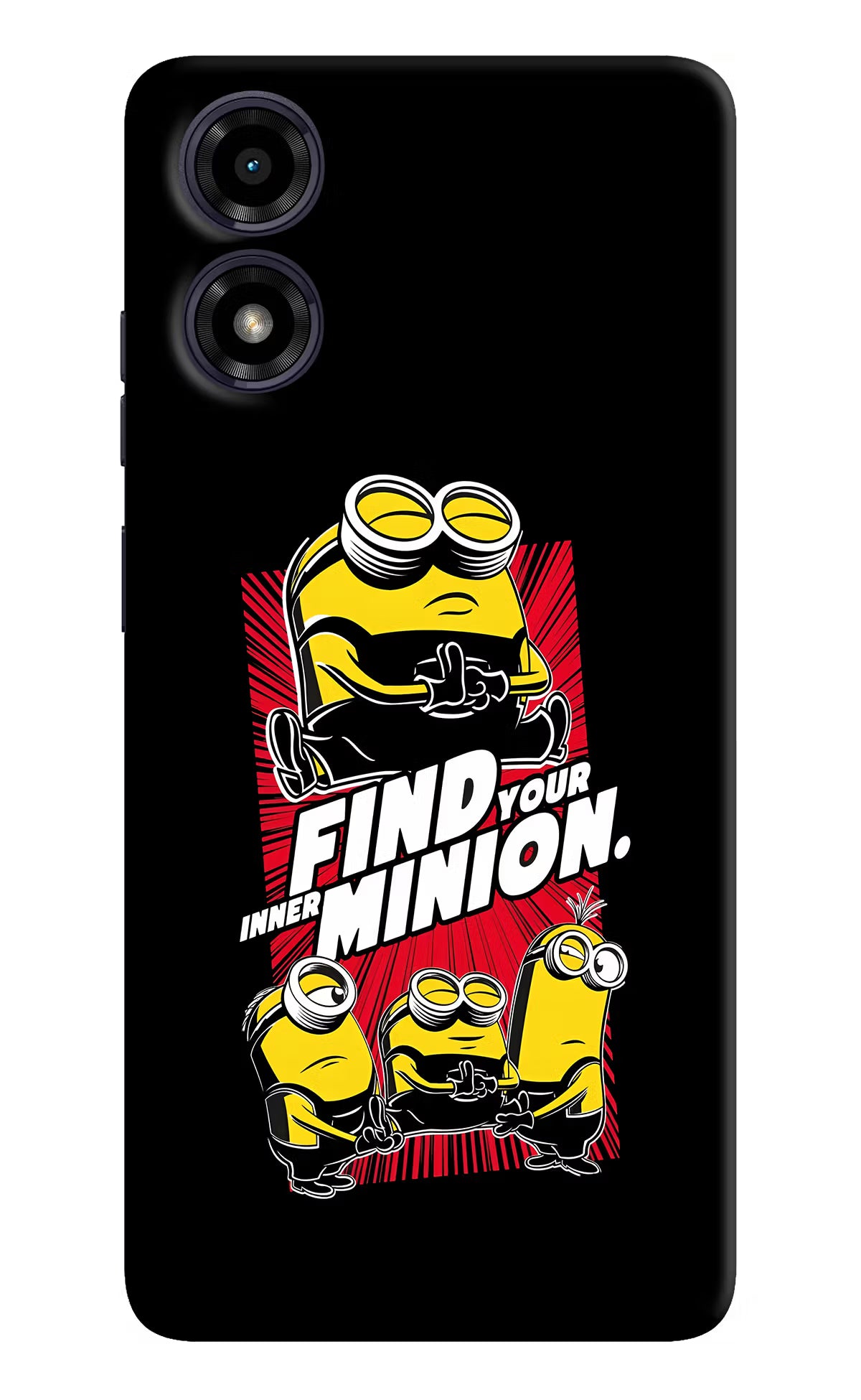Find your inner Minion Moto G04 Hard Case Back Cover by Casekaro