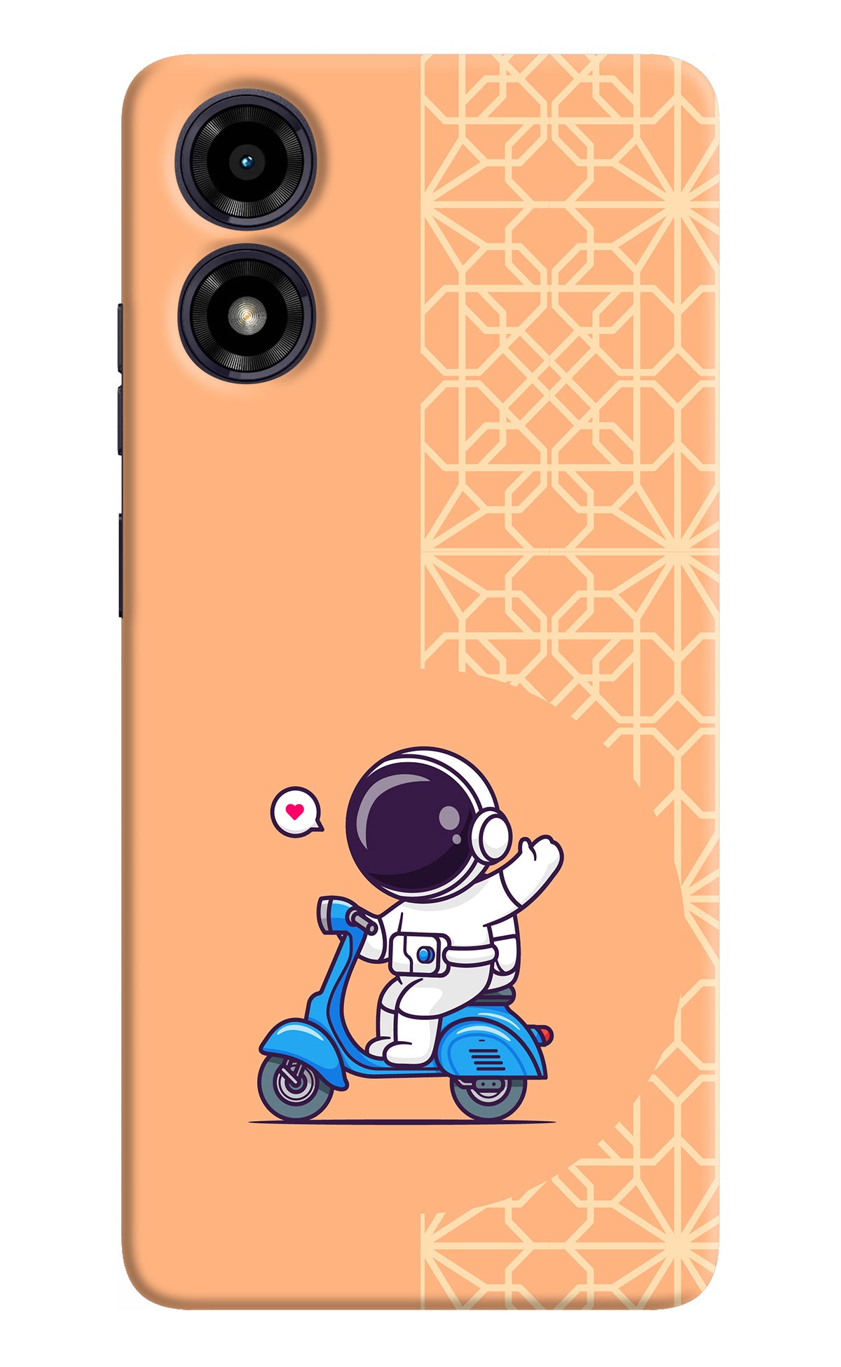 Cute Astronaut Riding Moto G04 Back Cover