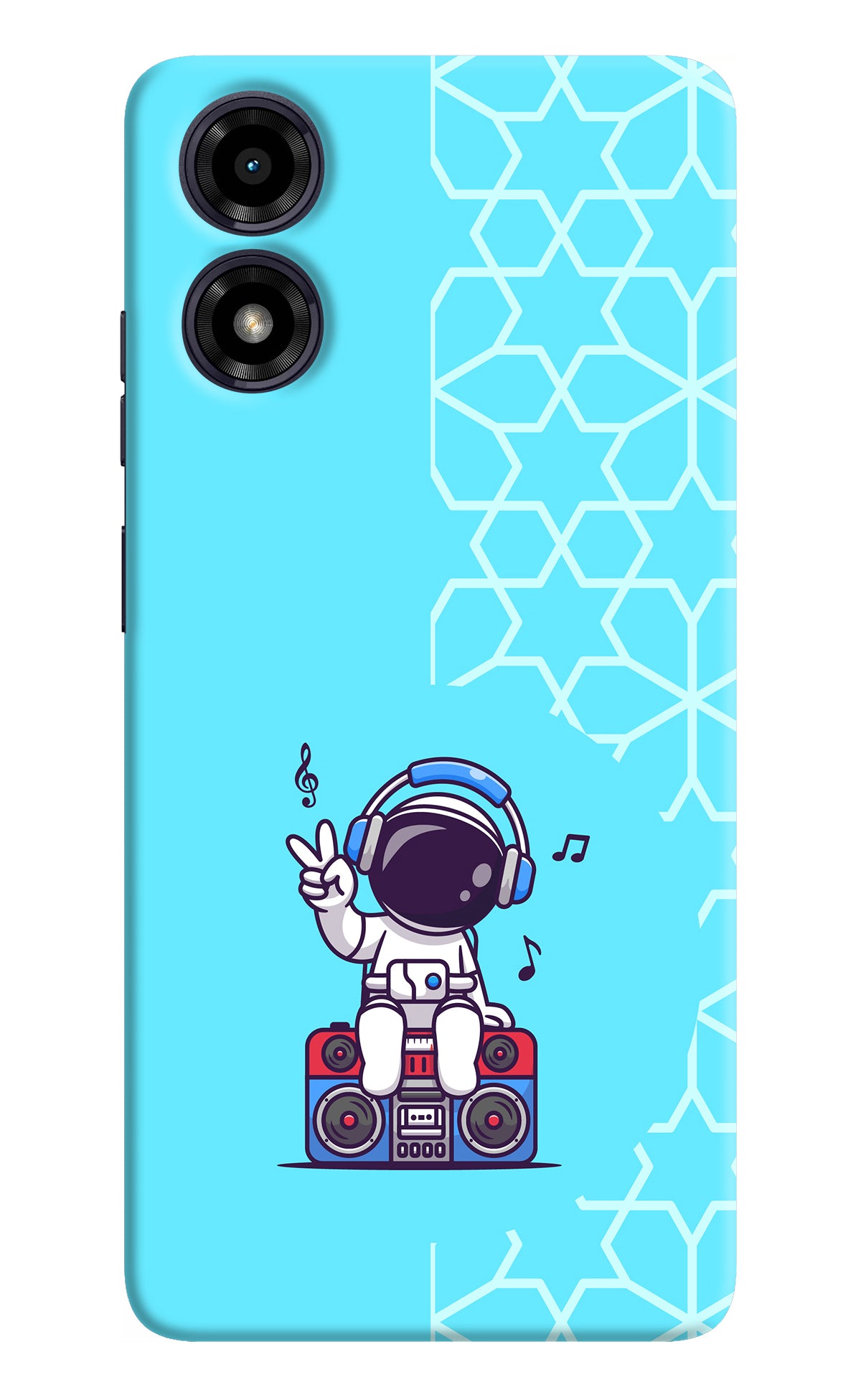 Cute Astronaut Chilling Moto G04 Back Cover