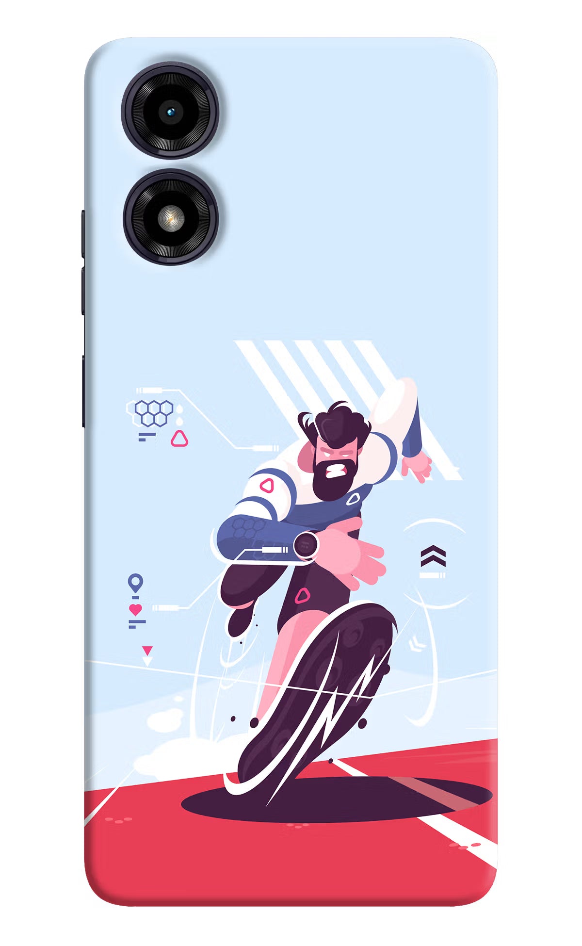 Run Pro Moto G04 Hard Case Back Cover by Casekaro