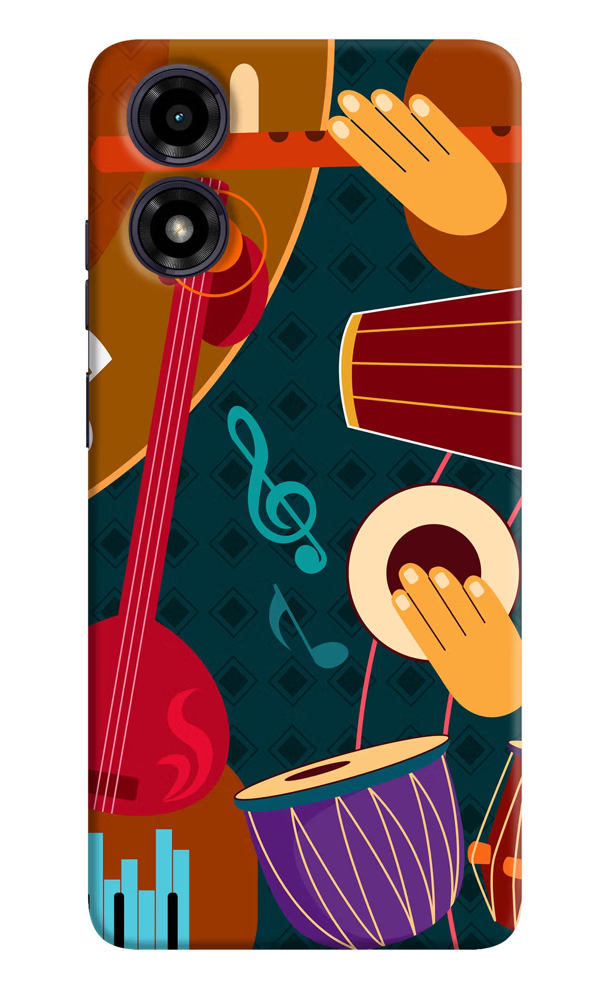 Music Instrument Moto G04 Hard Case Back Cover by Casekaro