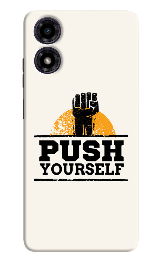 Push Yourself Moto G04 Hard Case Back Cover by Casekaro