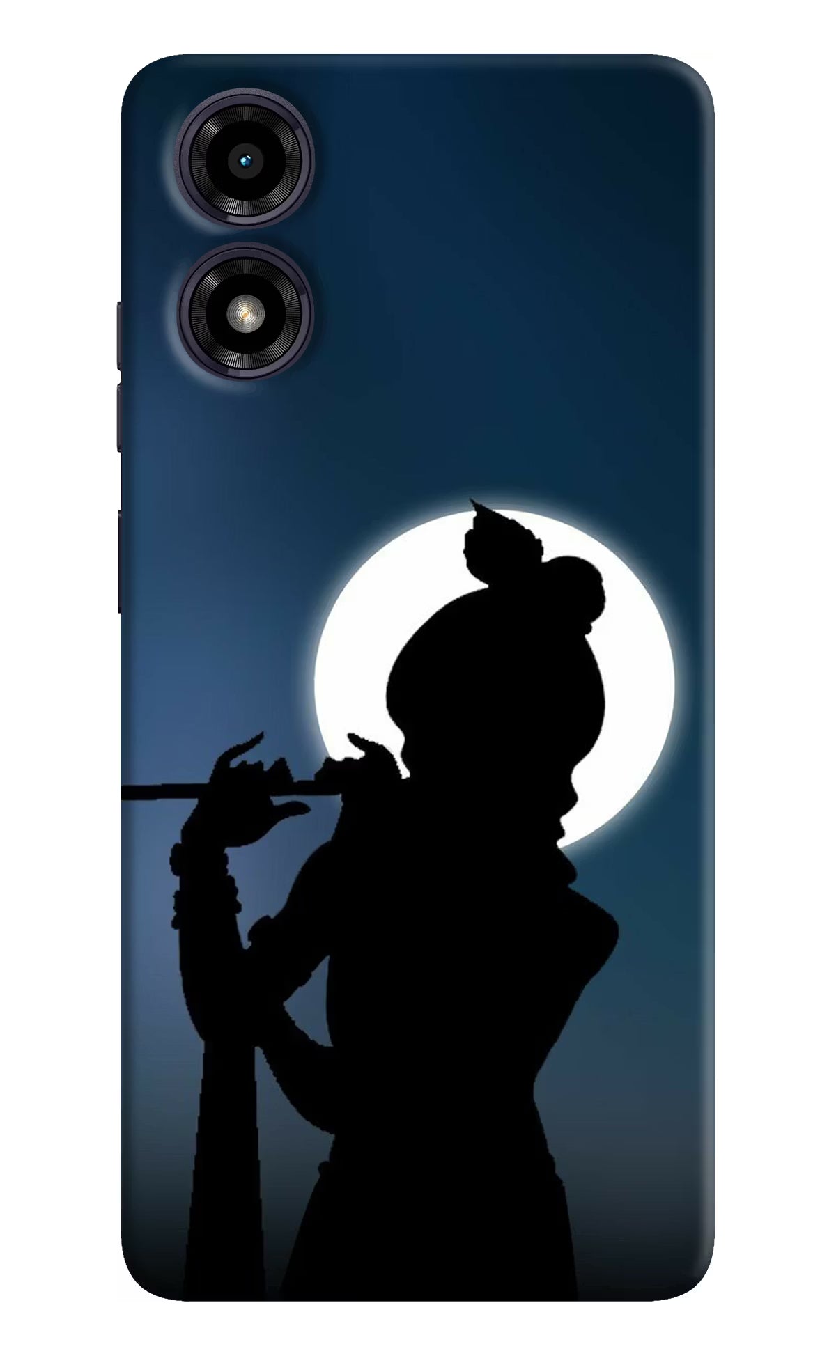 Shri Krishna Silhouette Moto G04 Hard Case Back Cover by Casekaro