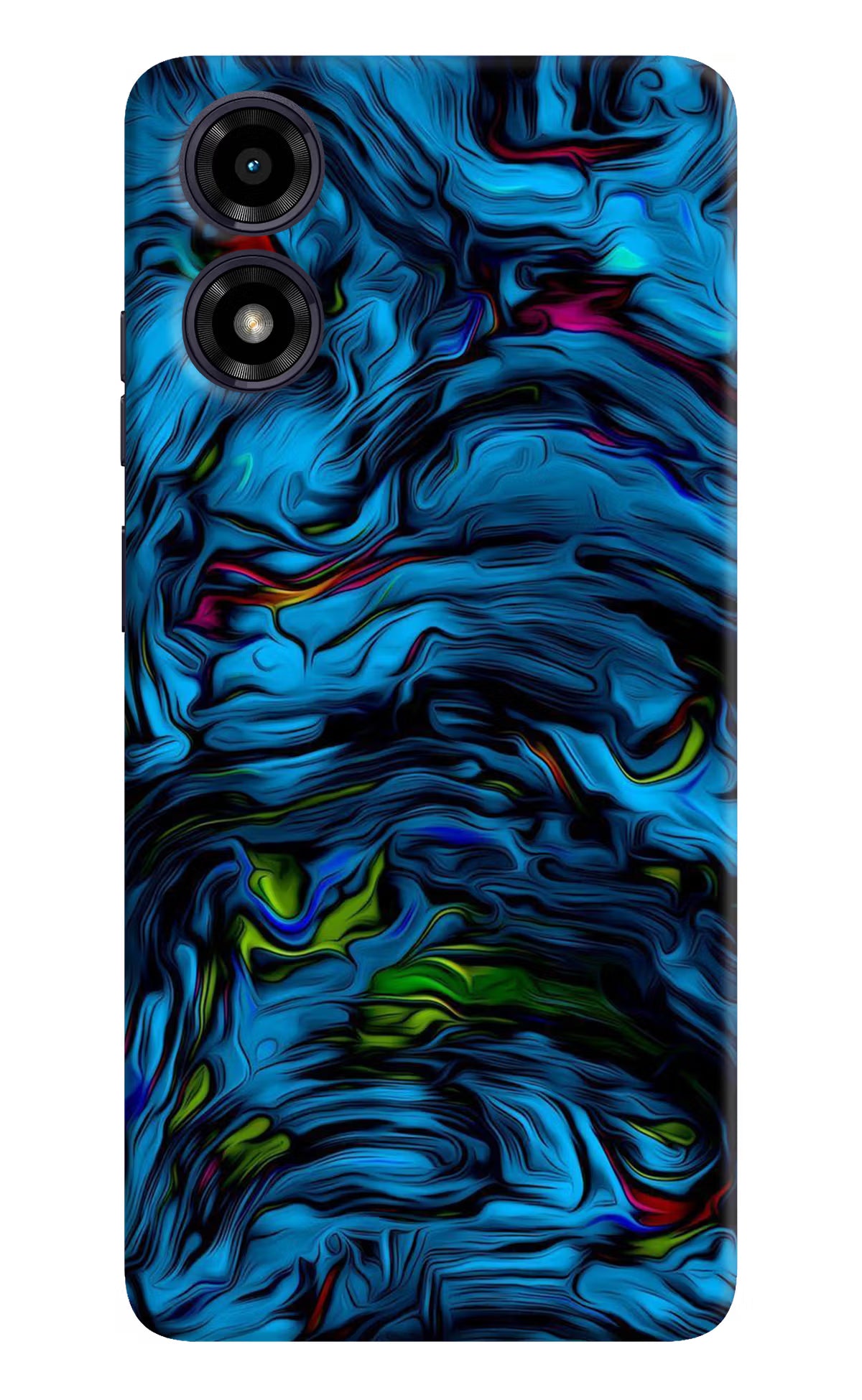 Dark Blue Abstract Moto G04 Hard Case Back Cover by Casekaro