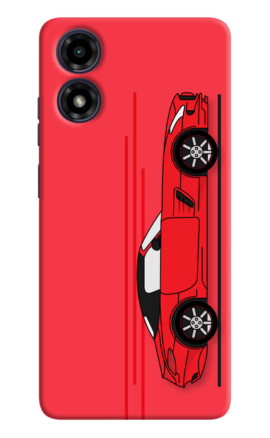 Red Velocity Moto G04 Hard Case Back Cover by Casekaro