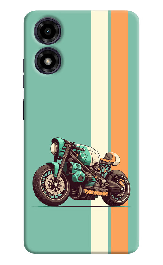 Striped Moto Drift Moto G04 Hard Case Back Cover by Casekaro