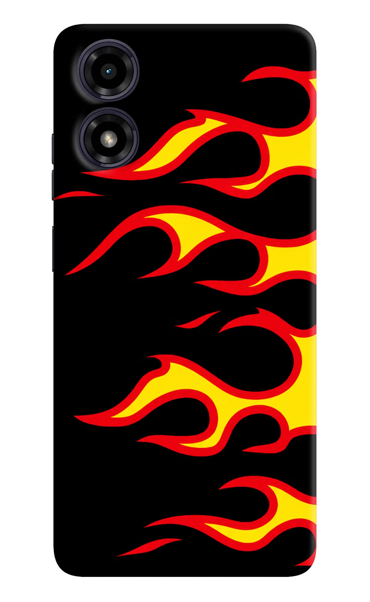 Side Sweep Flames Moto G04 Hard Case Back Cover by Casekaro