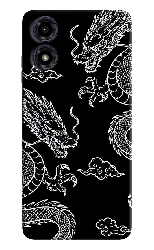 Twin Dragons Moto G04 Hard Case Back Cover by Casekaro