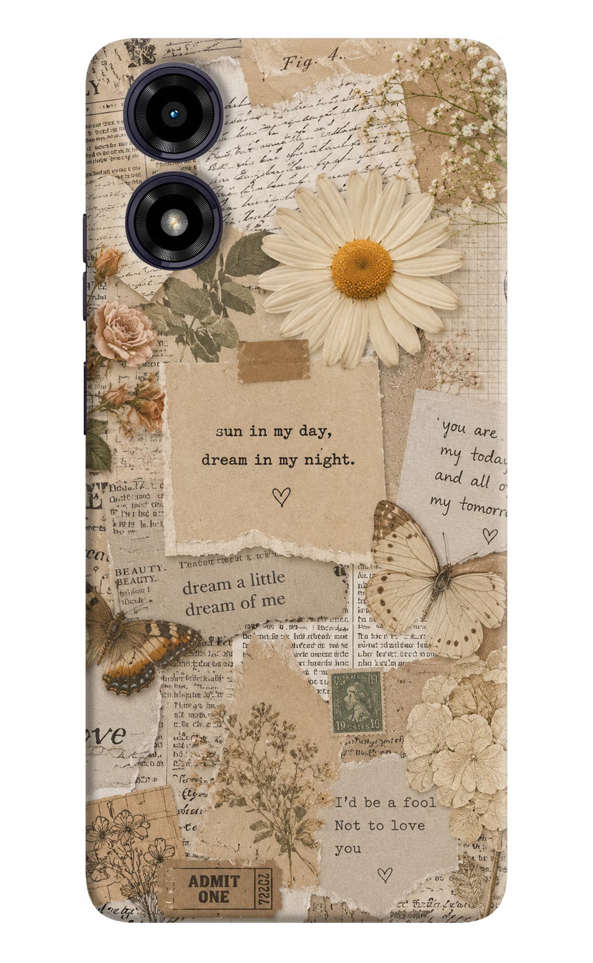 Vintage case Moto G04 Back Cover