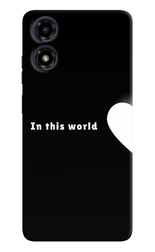 This World Moto G04 Hard Case Back Cover by Casekaro