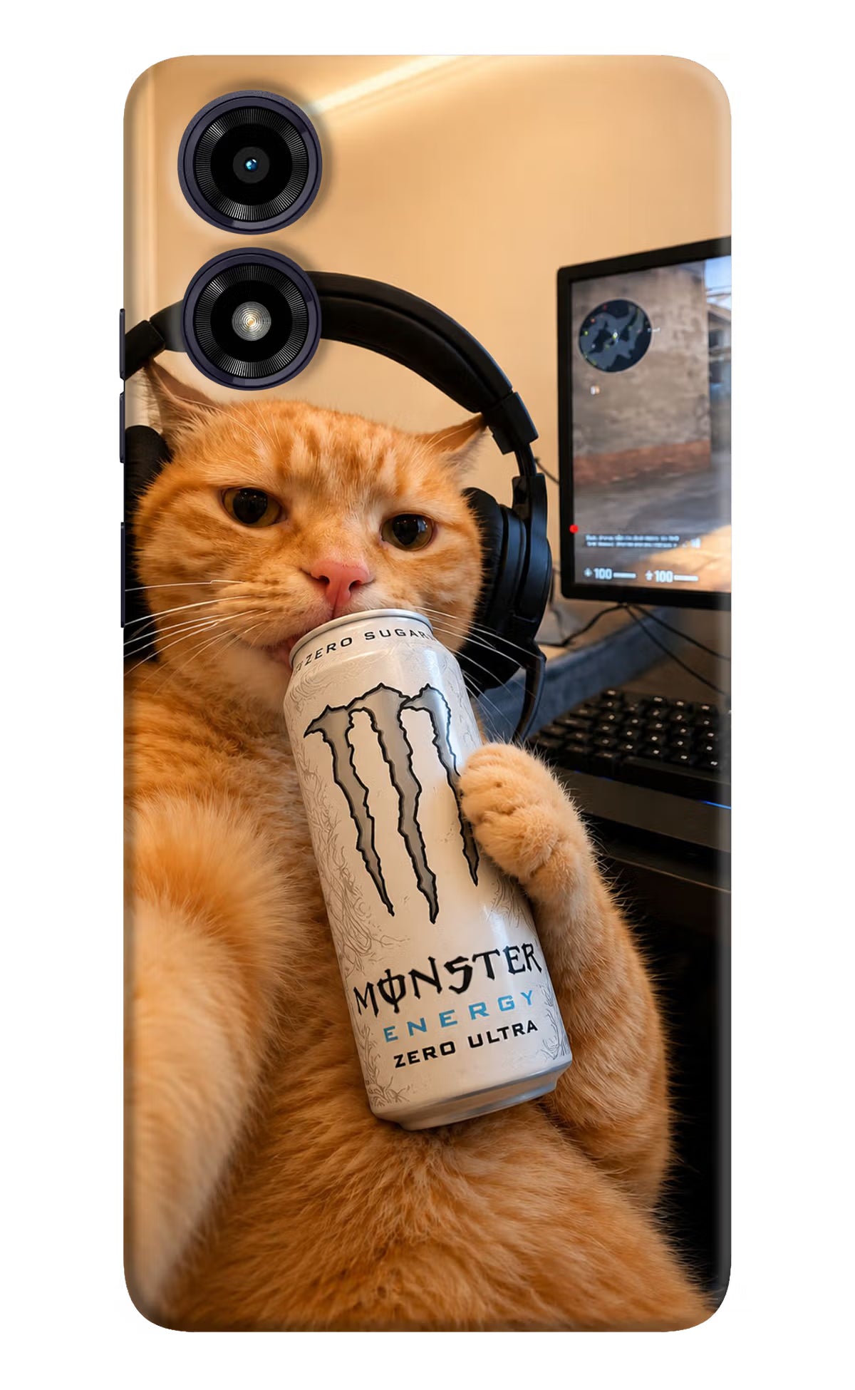 Gamer Cat Energy Moto G04 Back Cover