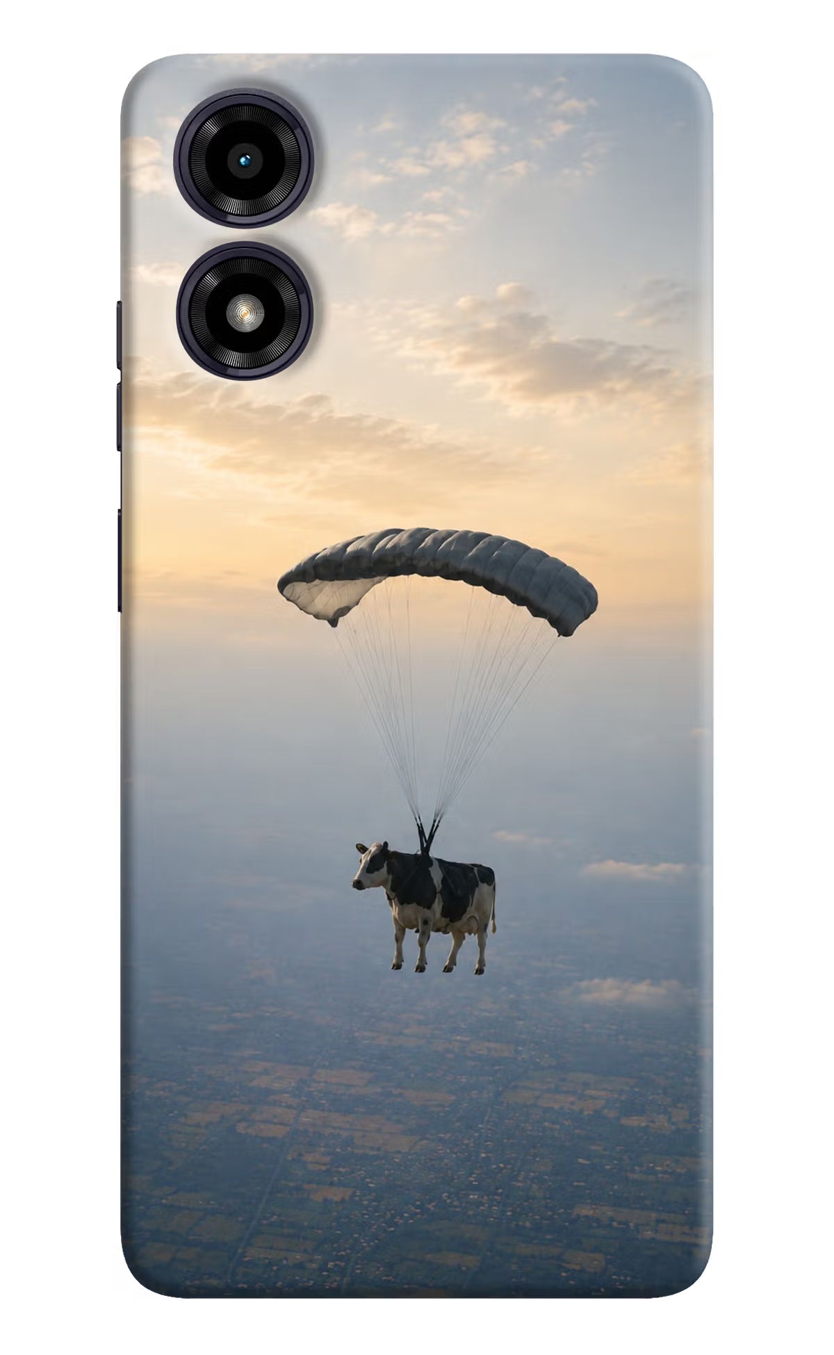 Skydiving Cow Moto G04 Back Cover