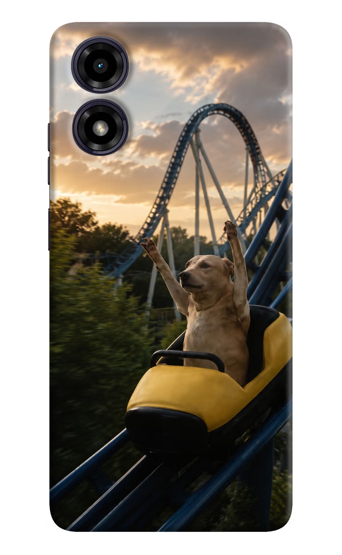 Rollercoaster Dog Moto G04 Back Cover