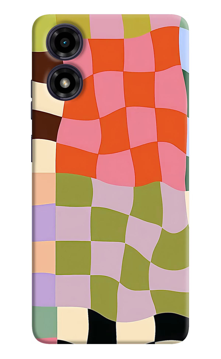 Wavy Grid Moto G04 Back Cover, Hard case