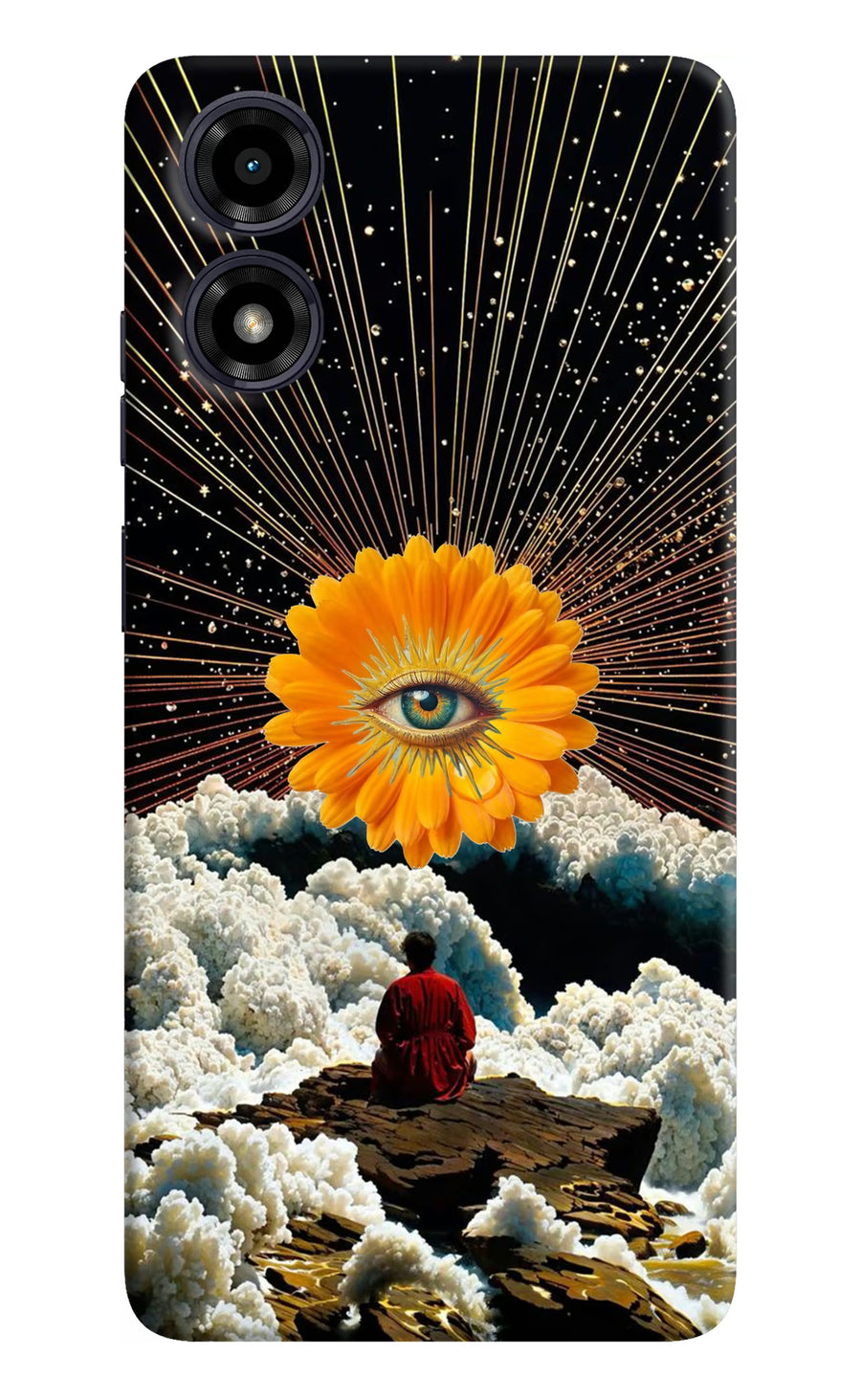 Cosmic Flower Moto G04 Back Cover, Hard case