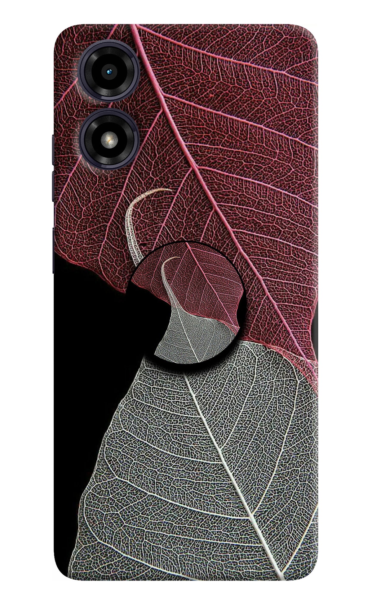 Leaf Pattern Moto G04 Pop Case