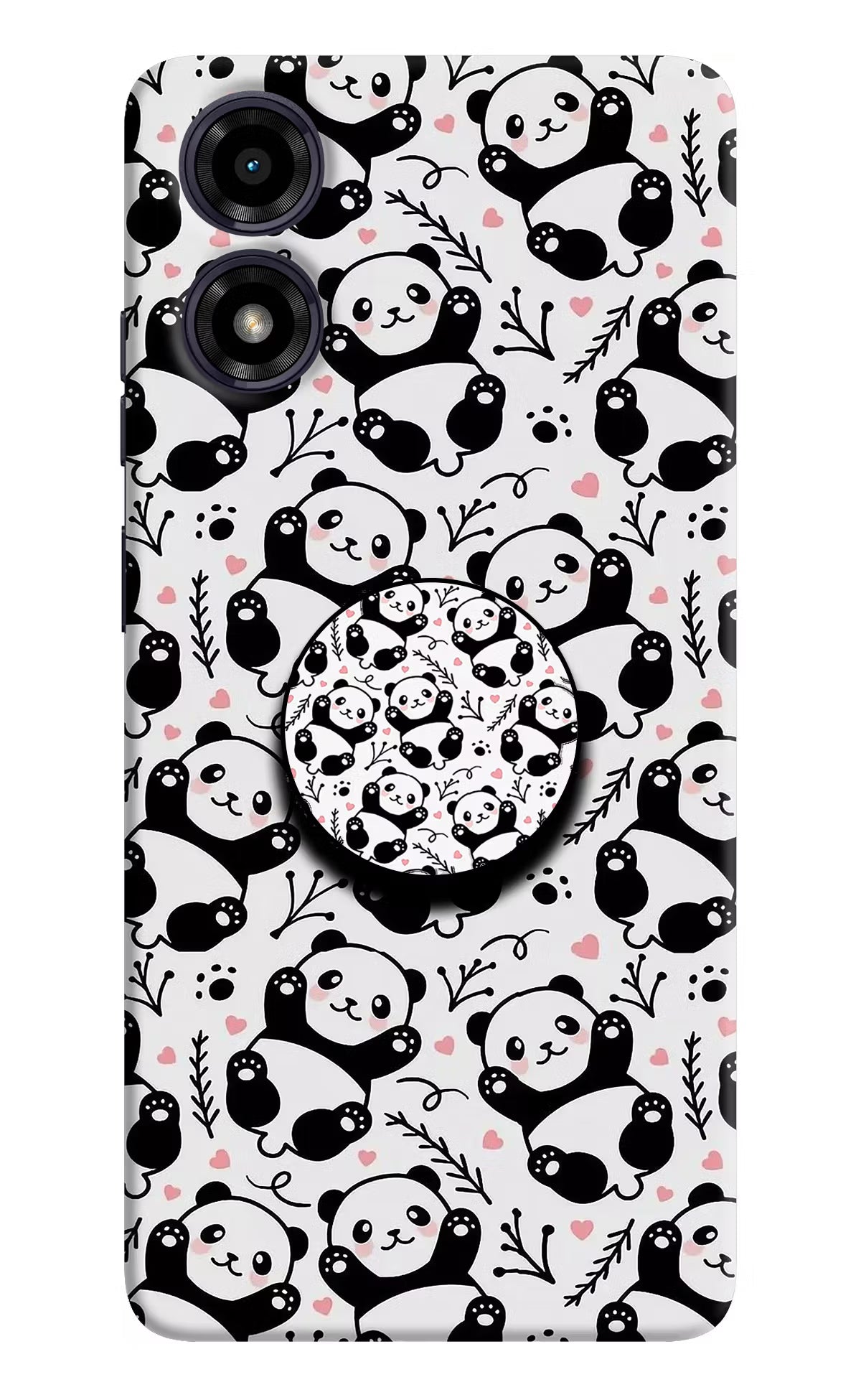 Cute Panda Moto G04 Pop Case by Casekaro
