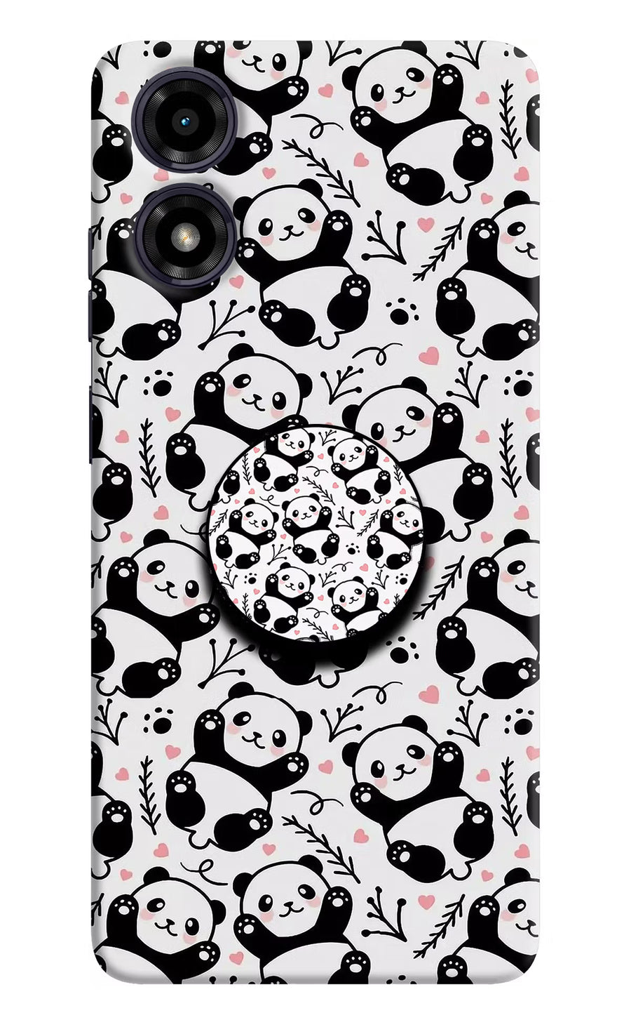 Cute Panda Moto G04 Pop Case, Hard case
