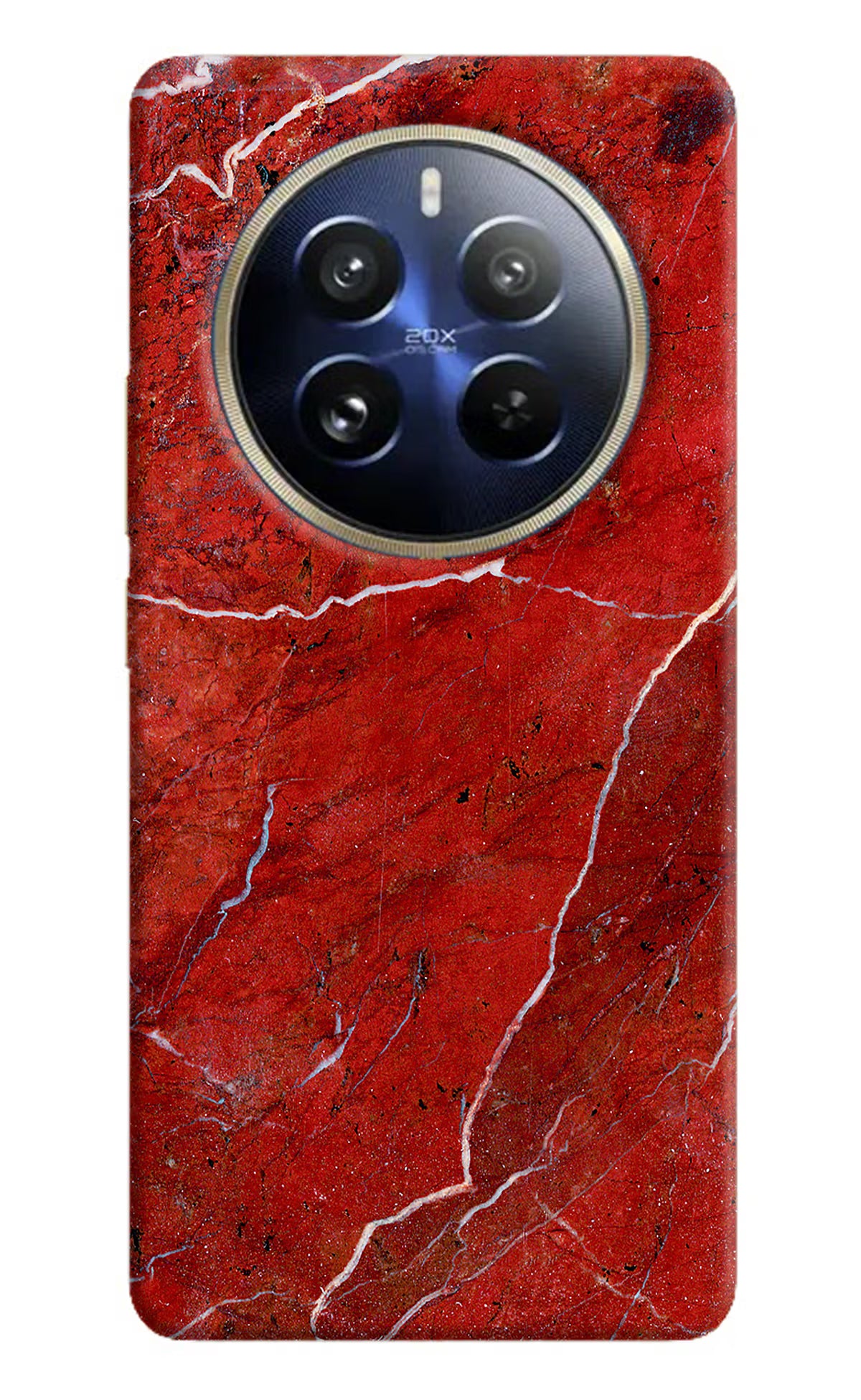 Red Marble Design Realme 12 Pro 5G/12 Pro+ 5G Hard Case Back Cover by Casekaro