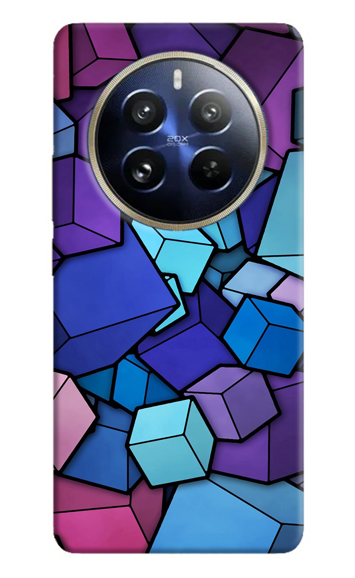 Cubic Abstract Realme 12 Pro 5G/12 Pro+ 5G Back Cover