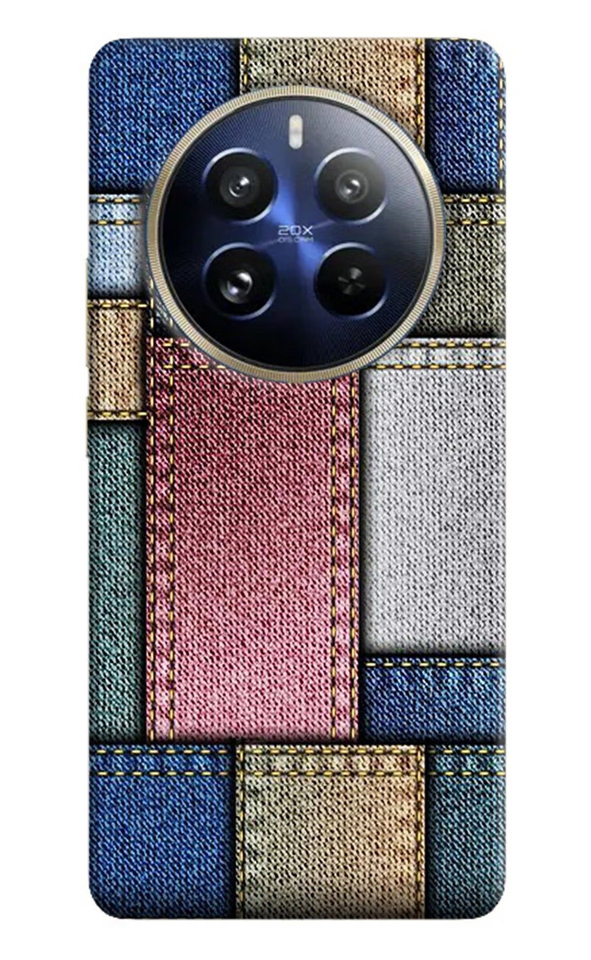 Multicolor Jeans Realme 12 Pro 5G/12 Pro+ 5G Hard Case Back Cover by Casekaro