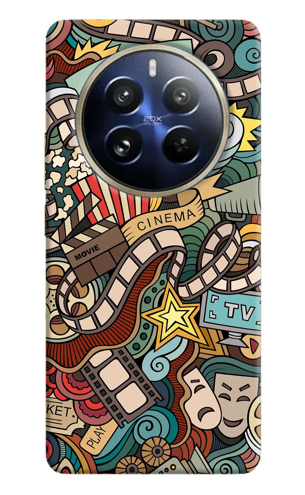 Cinema Abstract Realme 12 Pro 5G/12 Pro+ 5G Hard Case Back Cover by Casekaro
