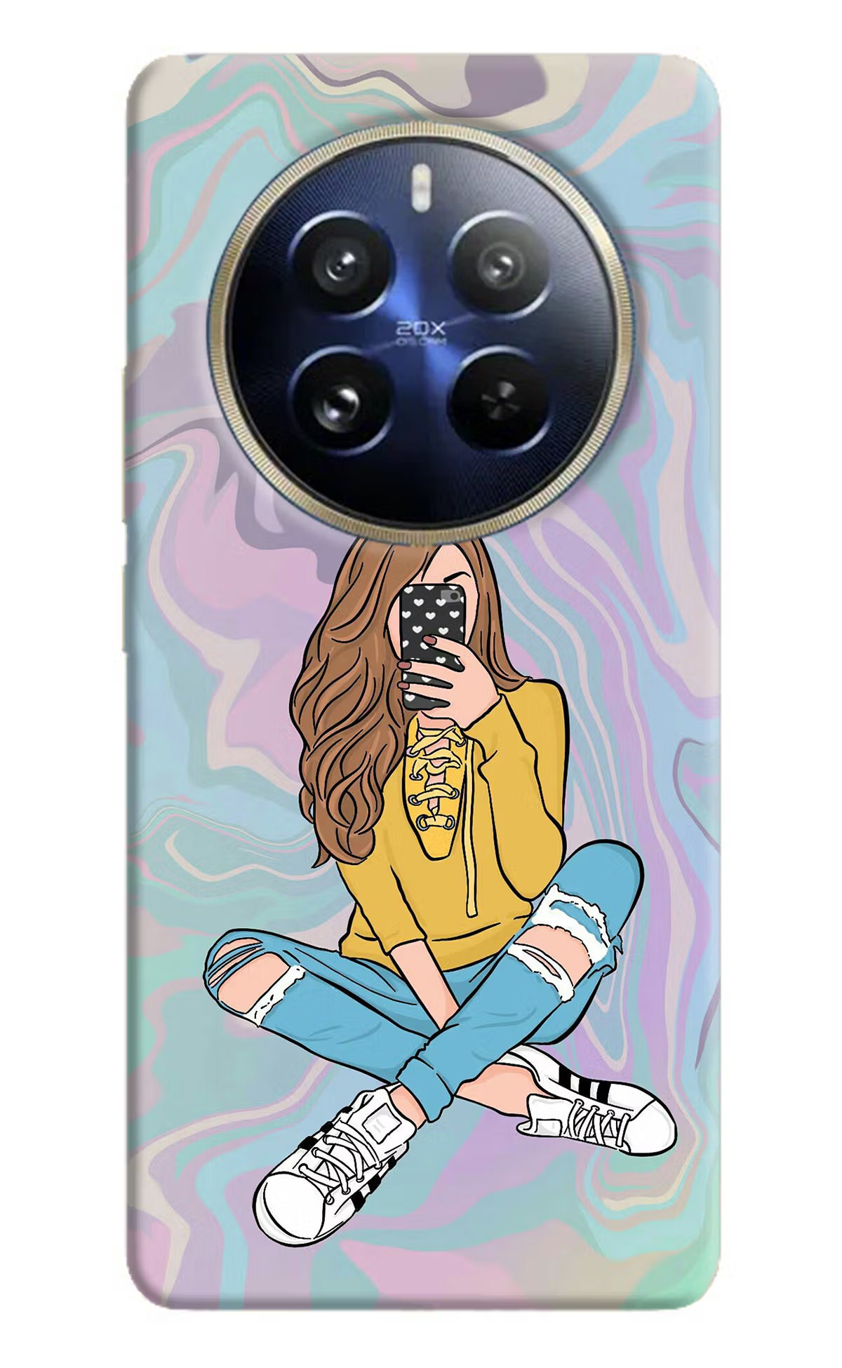 Selfie Girl Realme 12 Pro 5G/12 Pro+ 5G Hard Case Back Cover by Casekaro