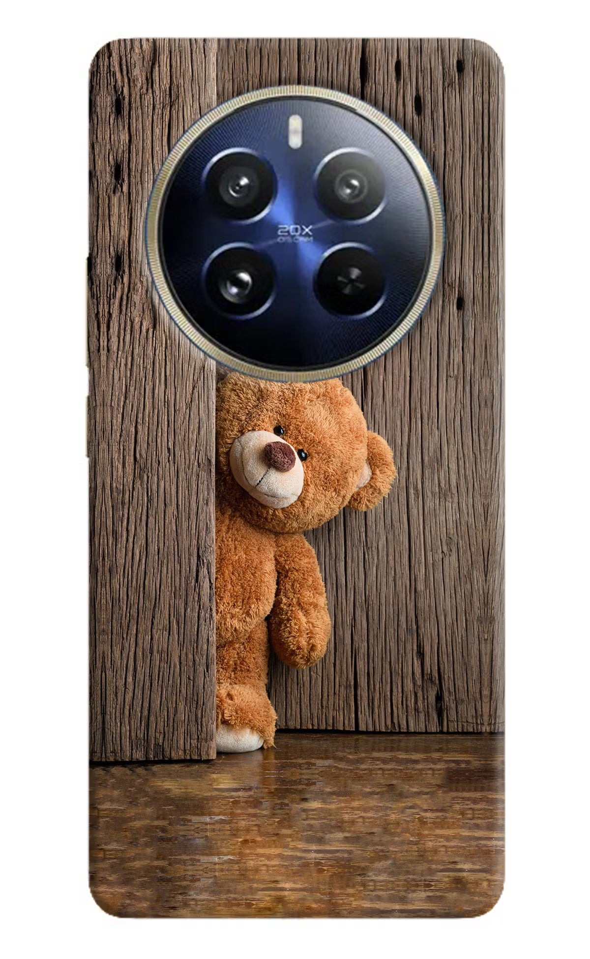 Teddy Wooden Realme 12 Pro 5G/12 Pro+ 5G Hard Case Back Cover by Casekaro