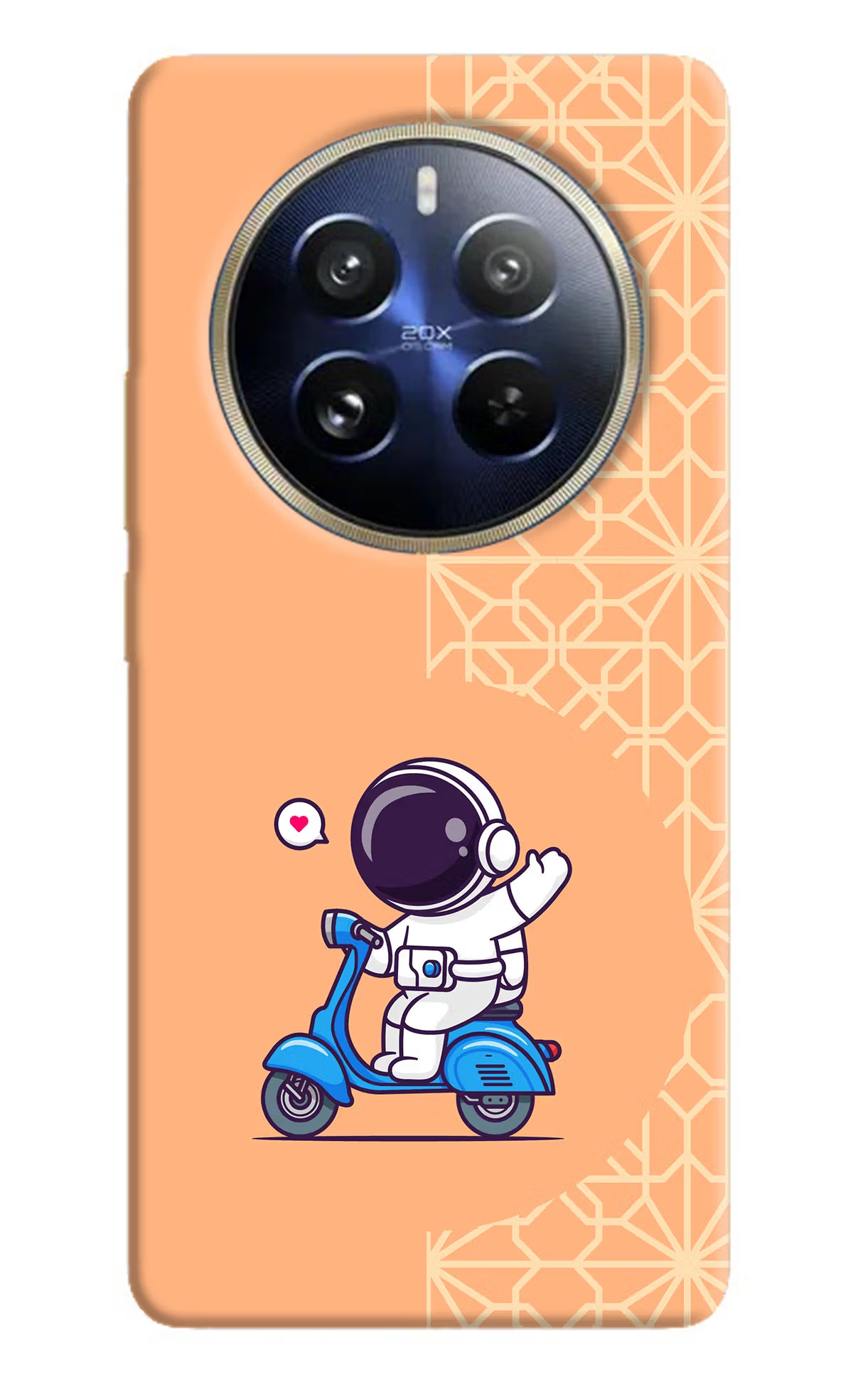 Cute Astronaut Riding Realme 12 Pro 5G/12 Pro+ 5G Hard Case Back Cover by Casekaro