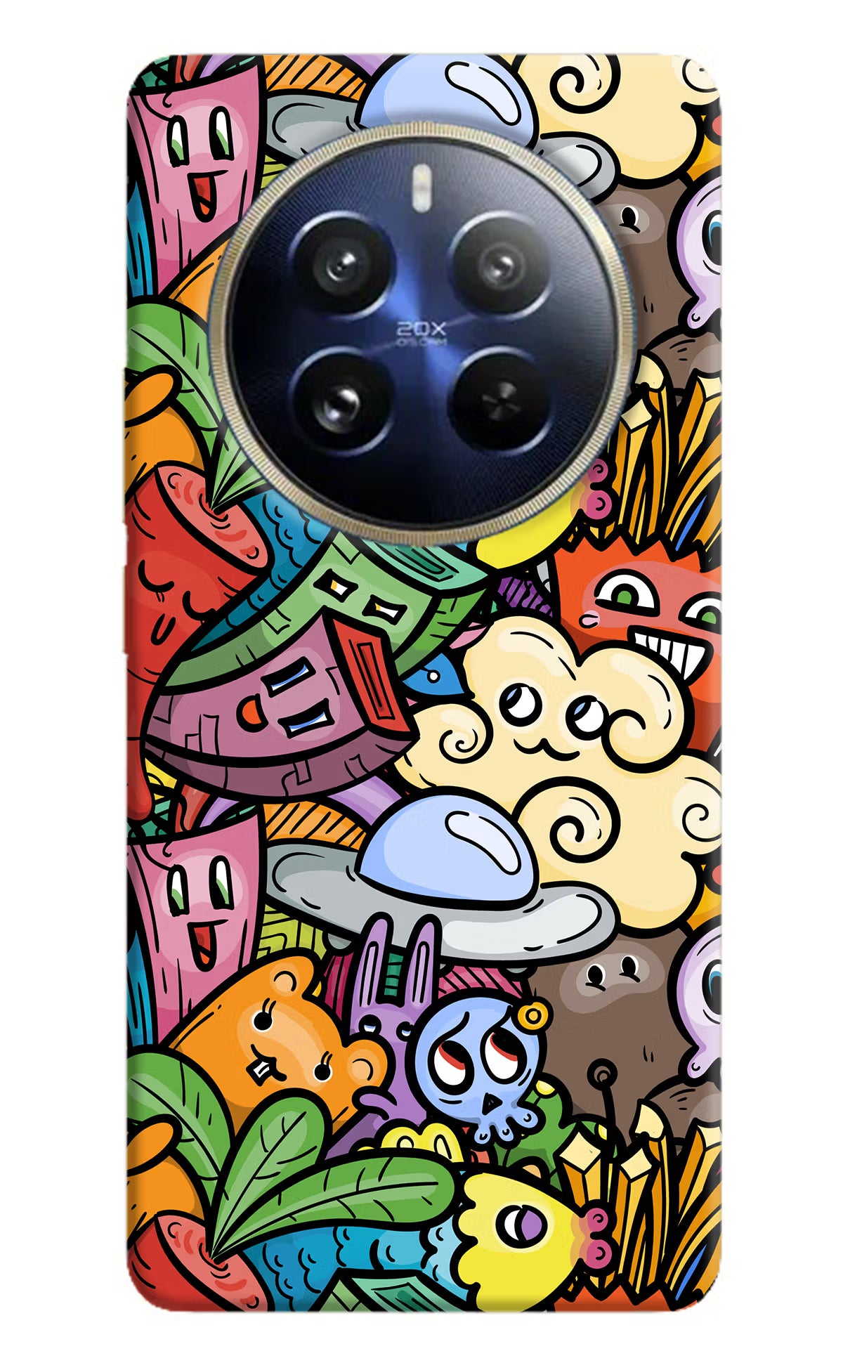 Veggie Doodle Realme 12 Pro 5G/12 Pro+ 5G Hard Case Back Cover by Casekaro