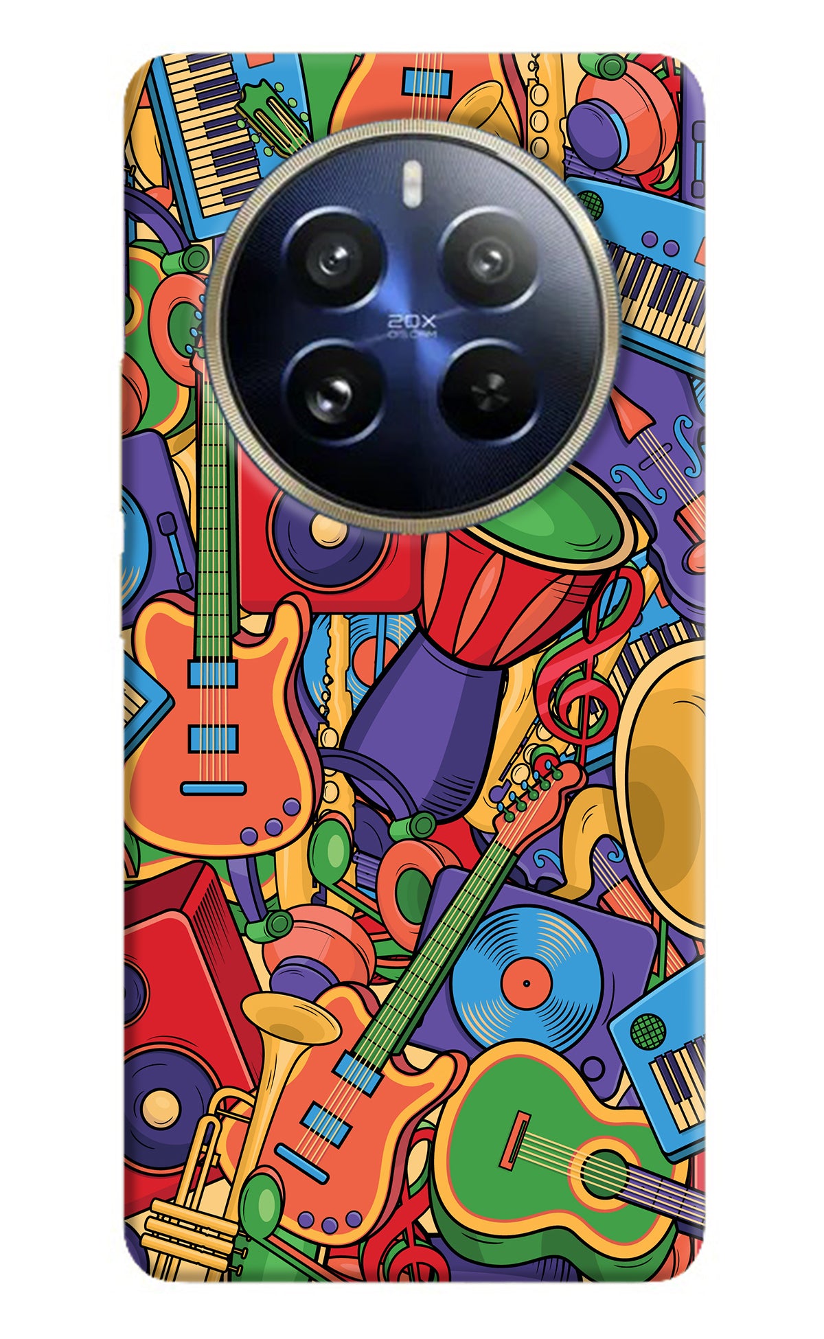 Music Instrument Doodle Realme 12 Pro 5G/12 Pro+ 5G Back Cover