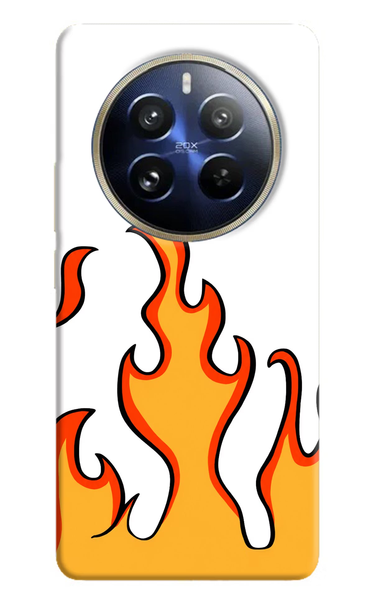 Fired Up – White Realme 12 Pro 5G/12 Pro+ 5G Hard Case Back Cover by Casekaro