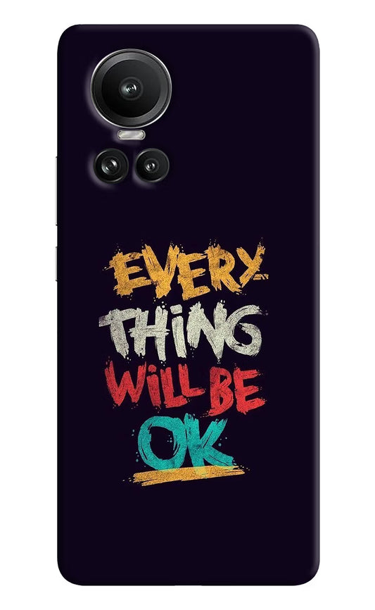 Everything Will Be Ok Oppo Reno10 5G/10 Pro 5G Hard Case Back Cover by Casekaro