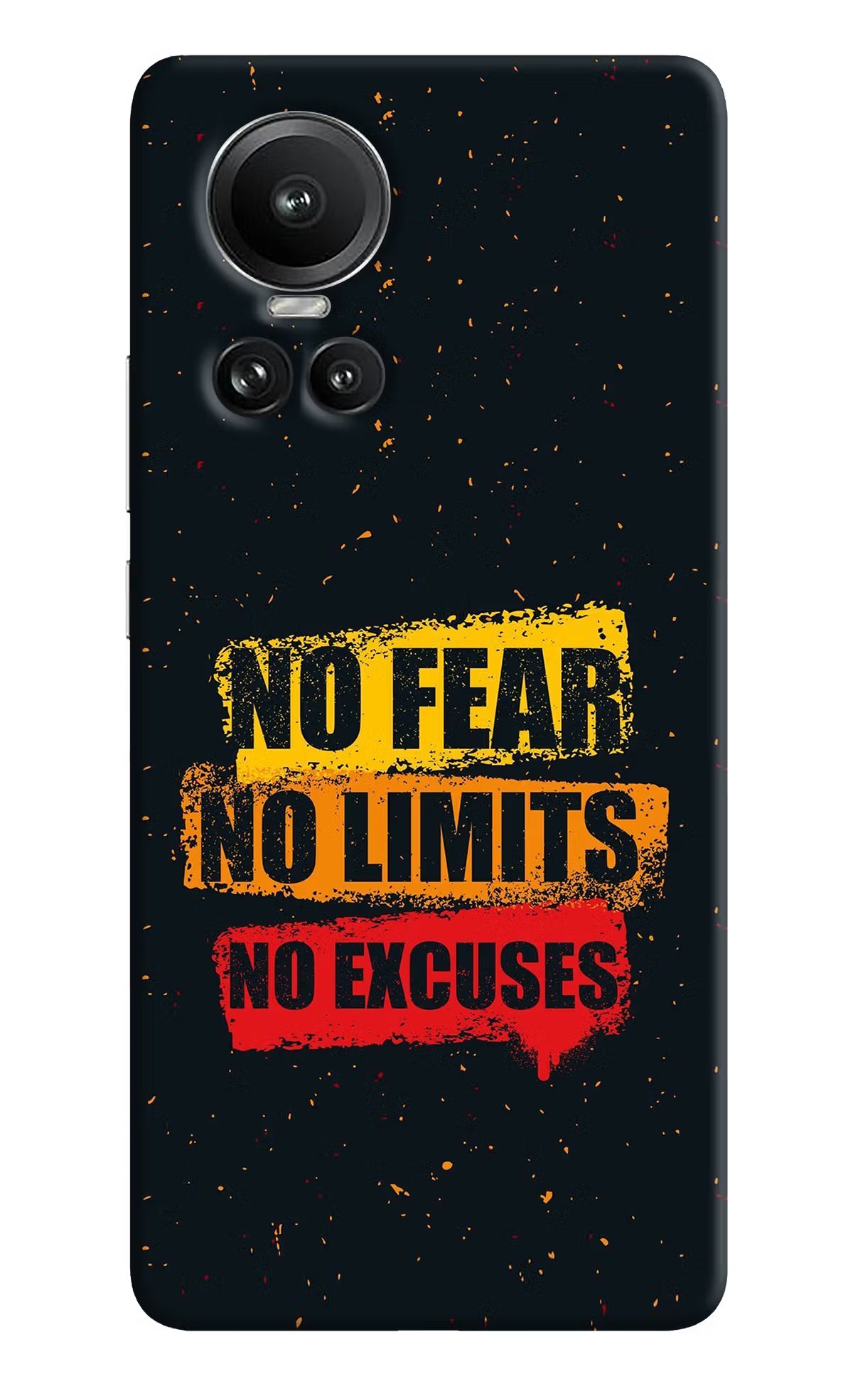 No Fear No Limits No Excuse Oppo Reno10 5G/10 Pro 5G Hard Case Back Cover by Casekaro