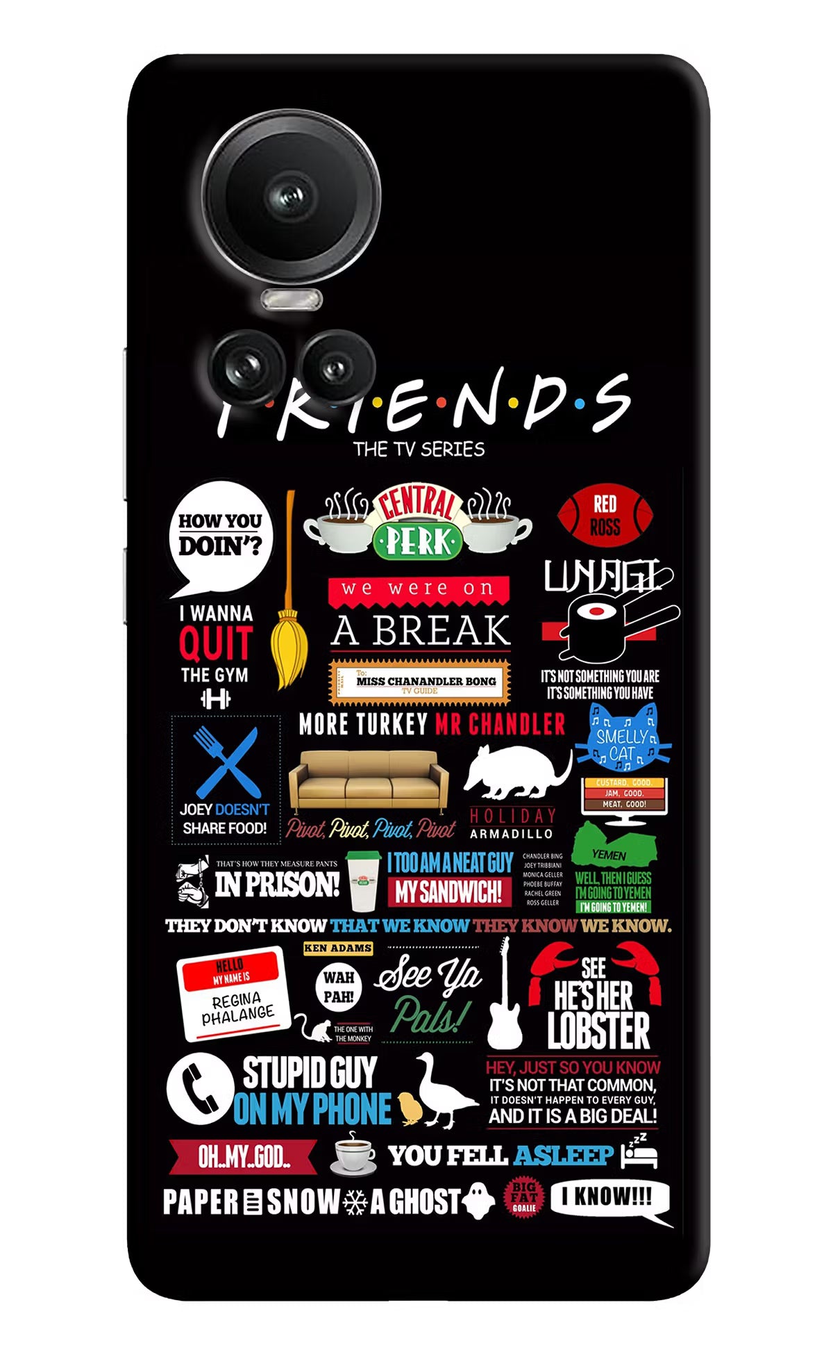 FRIENDS Oppo Reno10 5G/10 Pro 5G Hard Case Back Cover by Casekaro