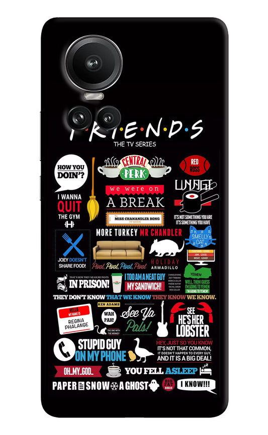 FRIENDS Oppo Reno10 5G/10 Pro 5G Hard Case Back Cover by Casekaro