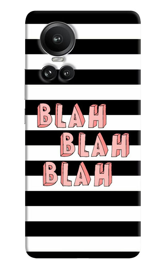 Blah Blah Blah Oppo Reno10 5G/10 Pro 5G Hard Case Back Cover by Casekaro