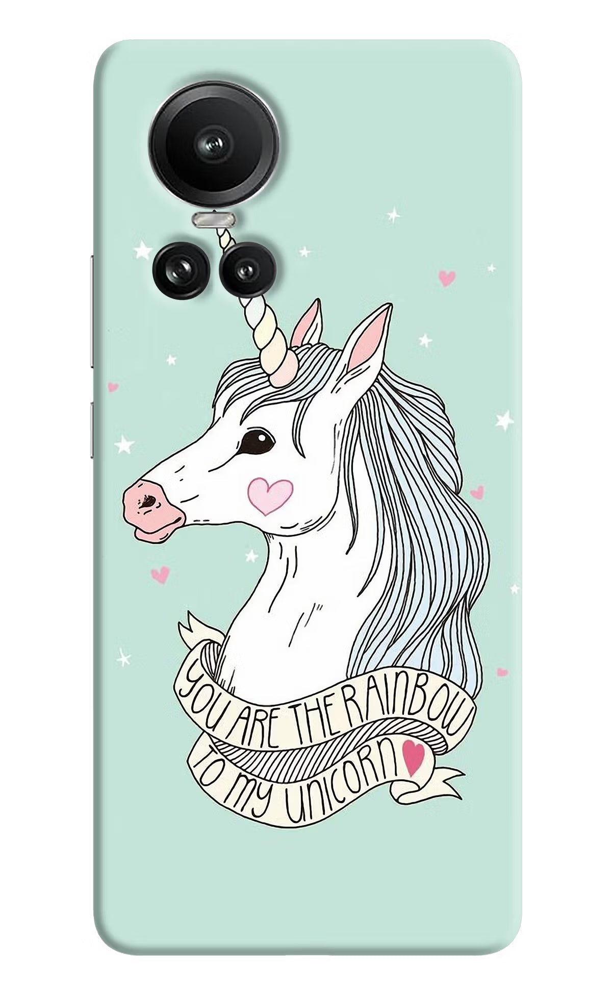 Unicorn Wallpaper Oppo Reno10 5G/10 Pro 5G Hard Case Back Cover by Casekaro