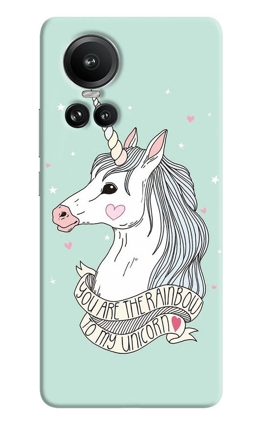 Unicorn Wallpaper Oppo Reno10 5G/10 Pro 5G Hard Case Back Cover by Casekaro